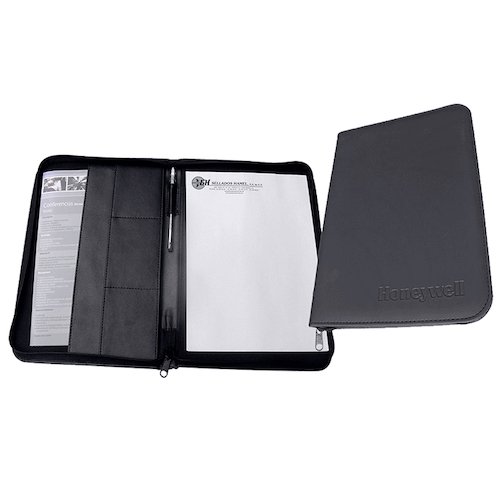 Carpeta con cierre y papelera tipo palomitas